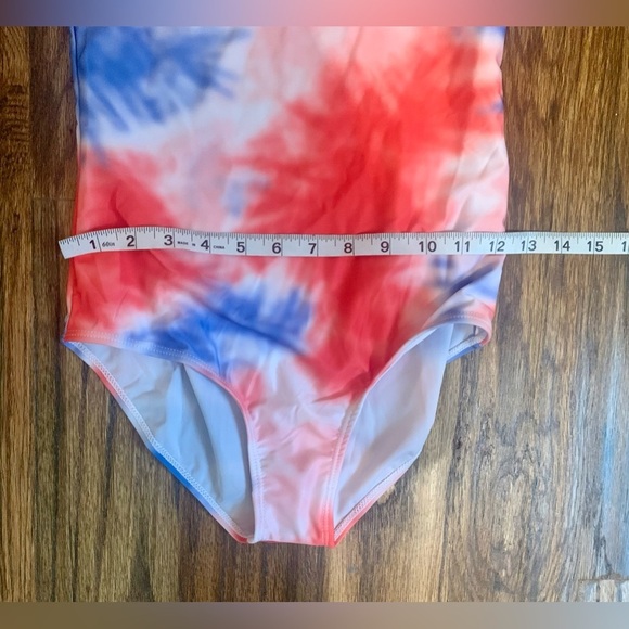 Texas red, white & blue tied-dyed Swim Suit, little girls size XL, NWT - Picture 6 of 6